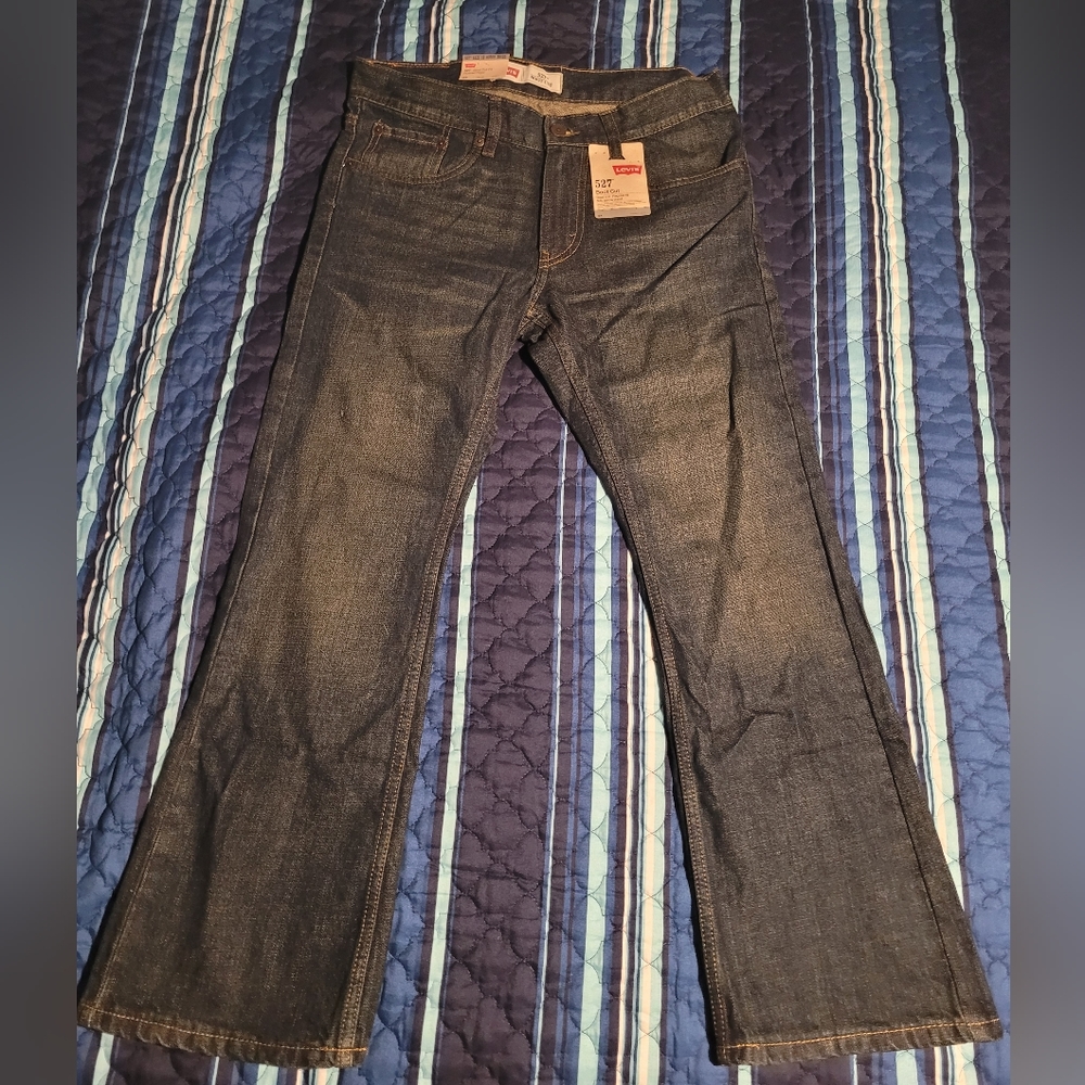 Levi's boys 527 Boot cut 10 Husky 30x26 dark blue